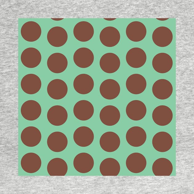 Brown Blue Polka Dots Seamless Repeat Pattern by 2CreativeNomads